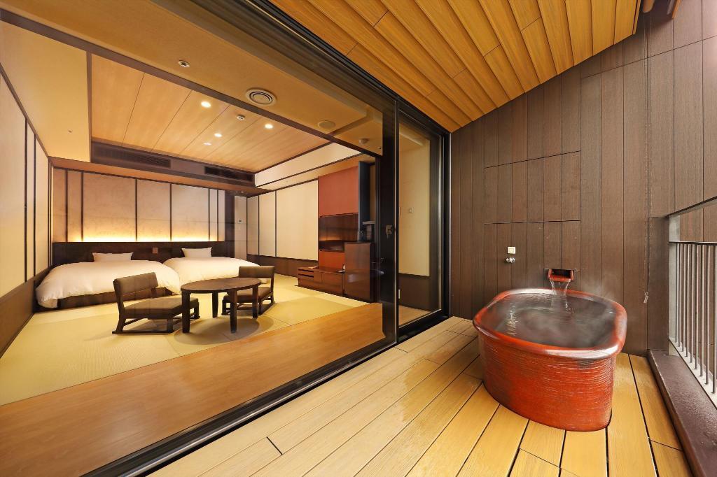 箱根温泉酒店私人风吕小涌园天悠旅馆的房间