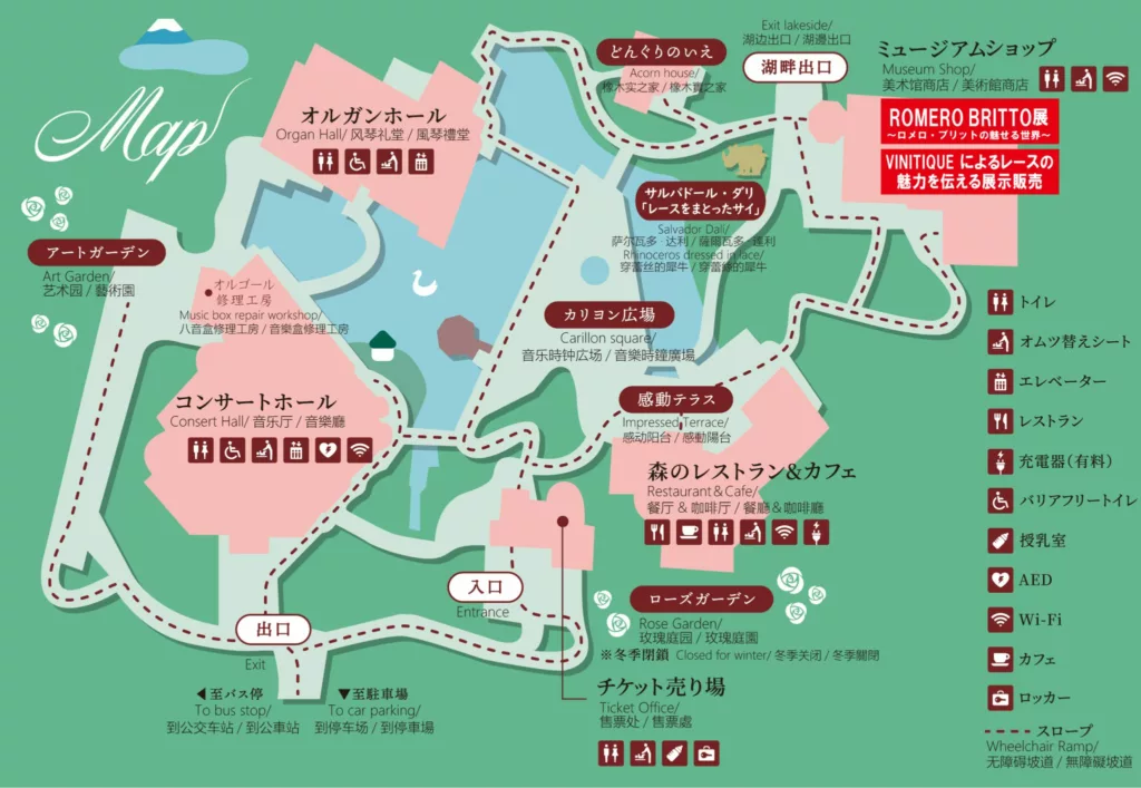 Map of Kawaguchiko Music Box Museum
