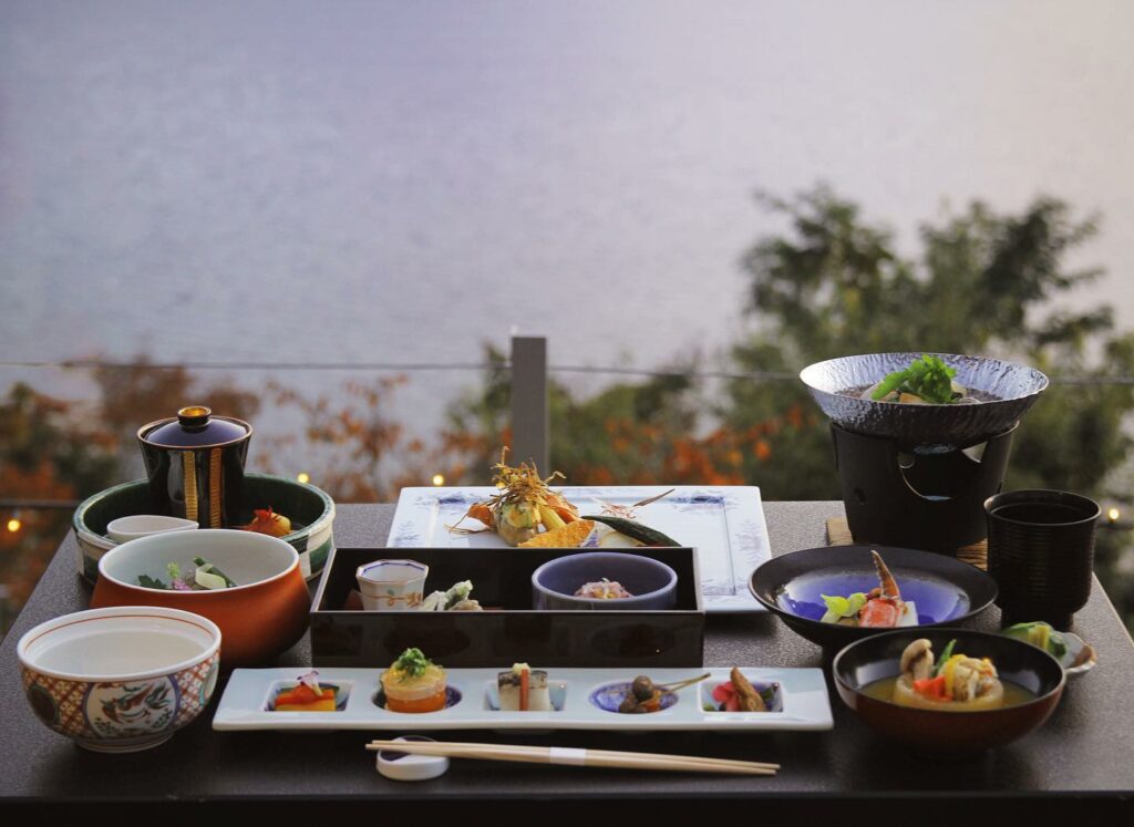 富士山河口湖温泉酒店推荐，在湖之饭店Mizno Hotel的餐点