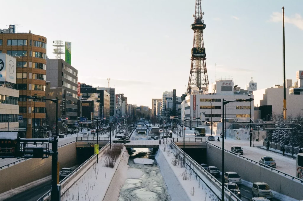 冬季北海道札幌的景色
