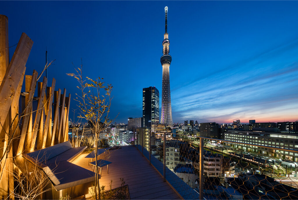 東京one tokyo 酒店的天台