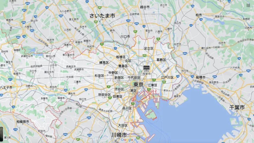 東京自由行 東京景點地圖
